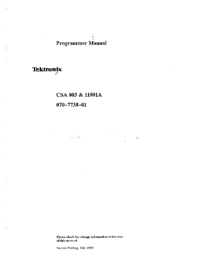 Tektronix TEK CSA 803 252C 11801A Programmer  Tektronix TEK CSA 803_252C 11801A Programmer.pdf