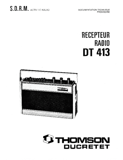 DUCRETET THOMSON dt 413  . Rare and Ancient Equipment DUCRETET THOMSON DT413 dt 413.pdf