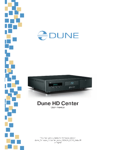 DUNE Dune HD Center full eng  . Rare and Ancient Equipment DUNE HD Center Dune_HD_Center_full_eng.pdf