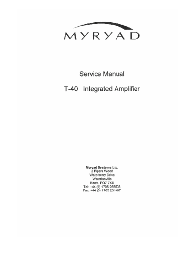 MYRYAD hfe   t-40 service en  . Rare and Ancient Equipment MYRYAD T-40 hfe_myryad_t-40_service_en.pdf