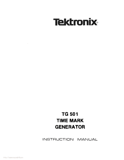 Tektronix tg501  Tektronix tg501.pdf
