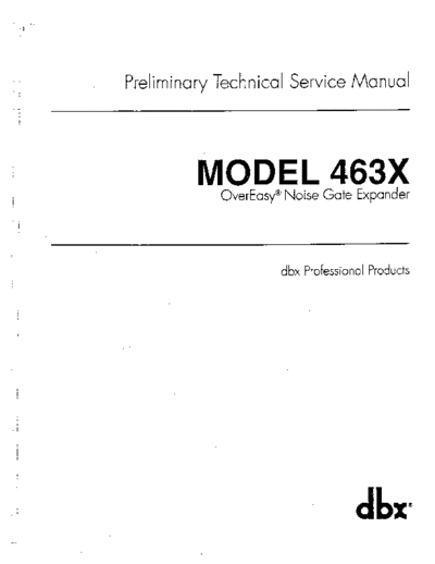 . Various 463X Service Manual  . Various SM scena DBX 463X Service Manual.pdf
