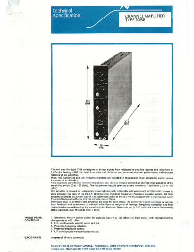 . Various 1058 channel amplifier fullpak  . Various SM scena Neve 1058_channel_amplifier_fullpak.pdf
