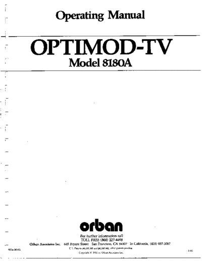 . Various 8180A Operating Manual  . Various SM scena Orban 8180A_Operating_Manual.pdf