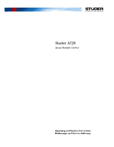 . Various A728 Op Serv  . Various SM scena Studer A728_Op_Serv.pdf