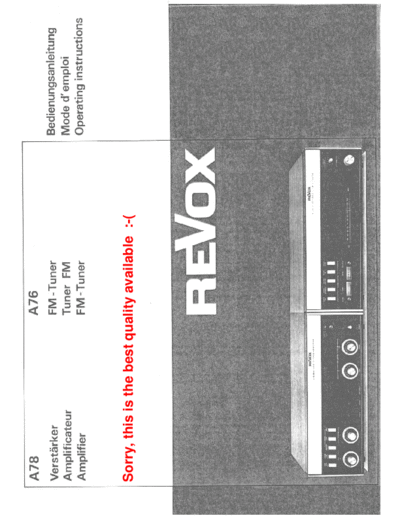 . Various Revox A78-A76 Op  . Various SM scena Studer Revox_A78-A76_Op.pdf