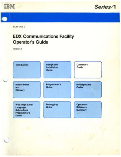 IBM SL23-0105-0 EDX Comm Facility Operators Guide Sep84  IBM series1 edx communicationsFacility SL23-0105-0_EDX_Comm_Facility_Operators_Guide_Sep84.pdf