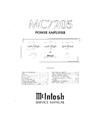 Mc INTOSH hfe mcintosh mc7205 service en  . Rare and Ancient Equipment Mc INTOSH Audio MC7205 hfe_mcintosh_mc7205_service_en.pdf