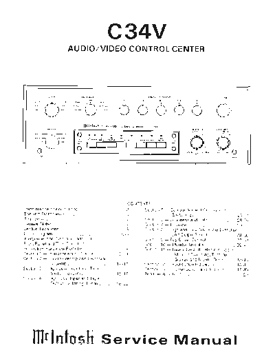 Mc INTOSH hfe mcintosh c34v service  . Rare and Ancient Equipment Mc INTOSH Audio C34V hfe_mcintosh_c34v_service.pdf