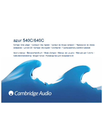 CAMBRIDGE hfe   audio azur 540c 640c multi lang  . Rare and Ancient Equipment CAMBRIDGE Audio Azur 540C hfe_cambridge_audio_azur_540c_640c_multi_lang.pdf