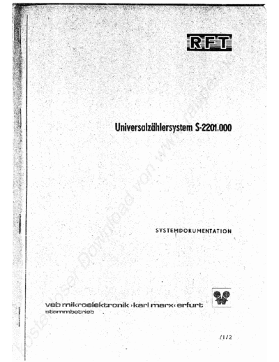 RFT UniversalZahlersystem S-2201.000  . Rare and Ancient Equipment RFT Meet App S-2201.000 RFT_UniversalZahlersystem_S-2201.000.pdf