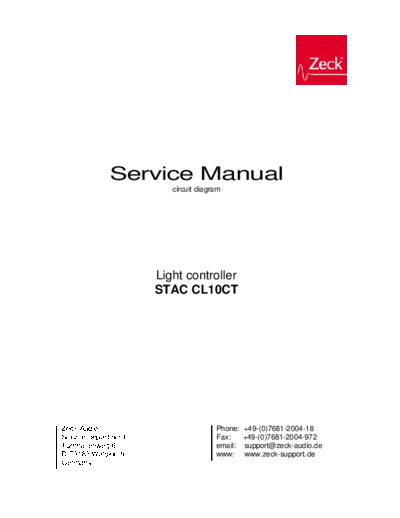 . Various Zeck-CL10CT light control  . Various SM scena Zeck Zeck-CL10CT light control.pdf