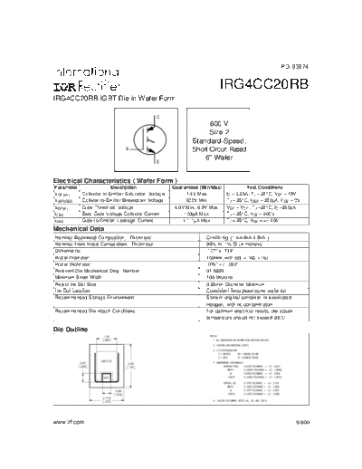 International Rectifier irg4cc20rb  . Electronic Components Datasheets Active components Transistors International Rectifier irg4cc20rb.pdf