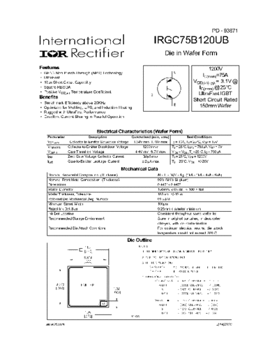 International Rectifier irgc75b120ub  . Electronic Components Datasheets Active components Transistors International Rectifier irgc75b120ub.pdf