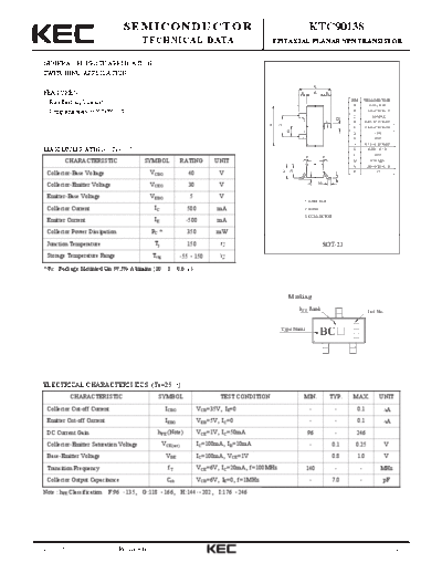 KEC ktc9013s  . Electronic Components Datasheets Active components Transistors KEC ktc9013s.pdf