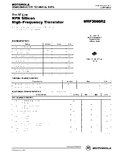 Motorola mrf3866rev0  . Electronic Components Datasheets Active components Transistors Motorola mrf3866rev0.pdf