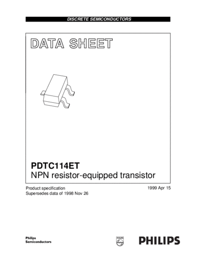 Motorola pdtc114et 7  . Electronic Components Datasheets Active components Transistors Motorola pdtc114et_7.pdf