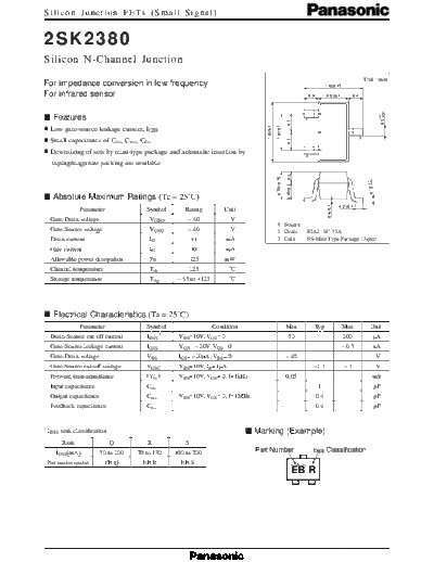 Panasonic 2sk2380  . Electronic Components Datasheets Active components Transistors Panasonic 2sk2380.pdf