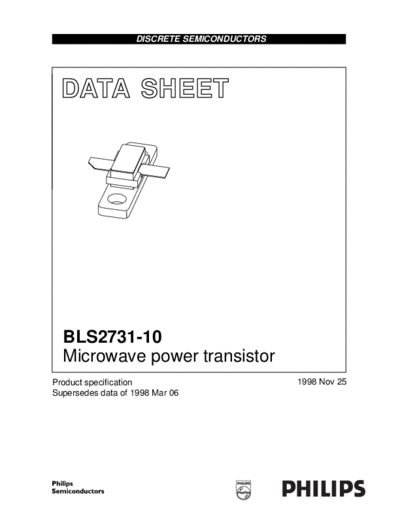 Philips bls2731 10 4  . Electronic Components Datasheets Active components Transistors Philips bls2731_10_4.pdf