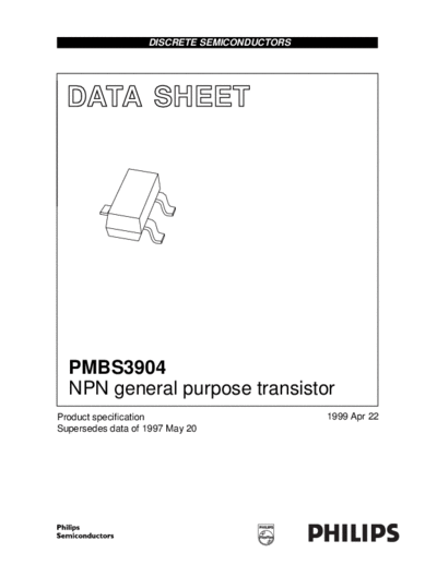 Philips pmbs3904 4  . Electronic Components Datasheets Active components Transistors Philips pmbs3904_4.pdf