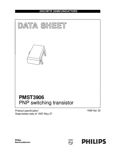 Philips pmst3906 3  . Electronic Components Datasheets Active components Transistors Philips pmst3906_3.pdf