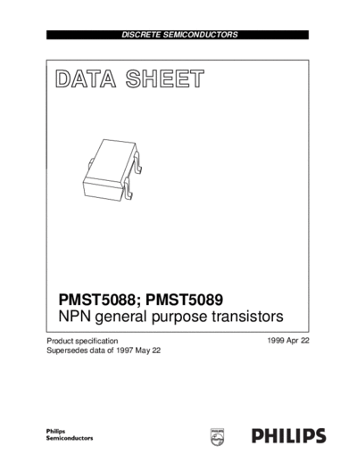 Philips pmst5088 pmst5089 3  . Electronic Components Datasheets Active components Transistors Philips pmst5088_pmst5089_3.pdf