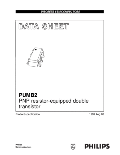 Philips pumb2 1  . Electronic Components Datasheets Active components Transistors Philips pumb2_1.pdf