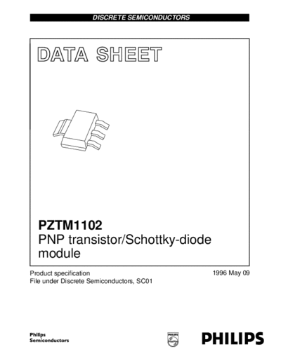 Philips pztm1102 1  . Electronic Components Datasheets Active components Transistors Philips pztm1102_1.pdf
