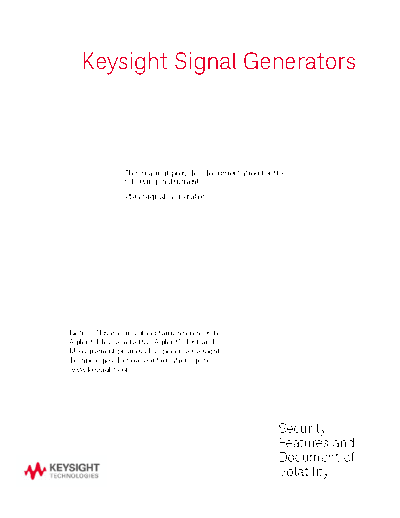 Agilent E8251-90379 PSG Signal Generator Security Features and Document of Volatility [36]  Agilent E8251-90379 PSG Signal Generator Security Features and Document of Volatility [36].pdf