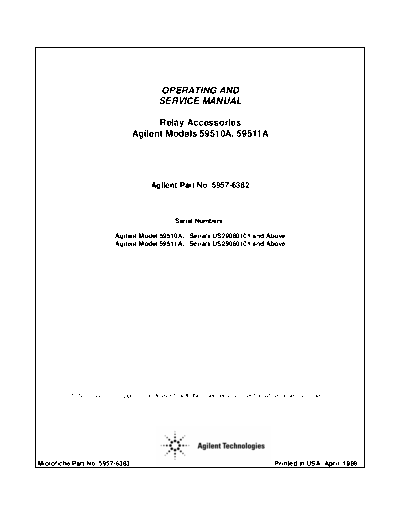 Agilent HP 59510A 252C 59511A Operating & Service  Agilent HP 59510A_252C 59511A Operating & Service.pdf