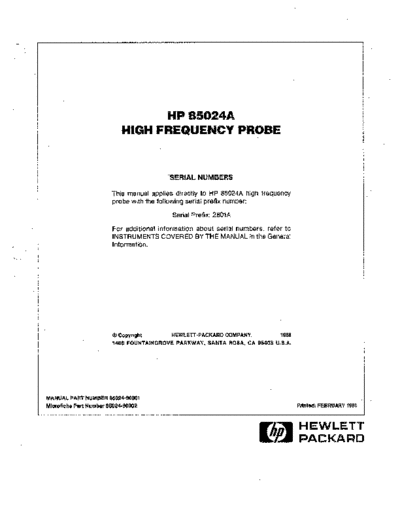 Agilent HP 85024A Operation Only  Agilent HP 85024A Operation Only.pdf