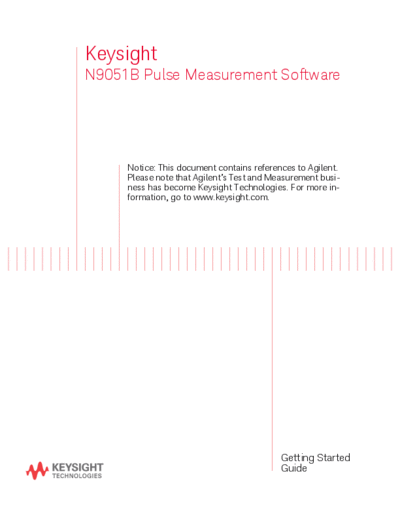 Agilent N9051-90016 N9051B Pulse Measurement Software Getting Started Guide [52]  Agilent N9051-90016 N9051B Pulse Measurement Software Getting Started Guide [52].pdf
