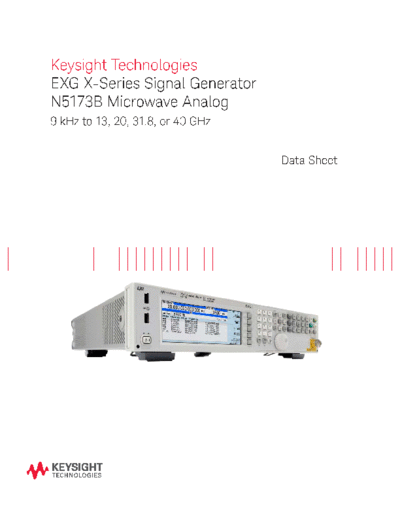 Agilent N5173B EXG X-Series Microwave Analog Signal Generator - Data Sheet 5991-3132EN c20141030 [20]  Agilent N5173B EXG X-Series Microwave Analog Signal Generator - Data Sheet 5991-3132EN c20141030 [20].pdf
