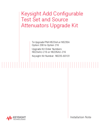 Agilent N5235-90101 Installation Note 252C Configurable Test Set and Source Attenuators Upgrade Kit [24]  Agilent N5235-90101 Installation Note_252C Configurable Test Set and Source Attenuators Upgrade Kit [24].pdf