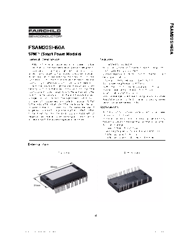 Fairchild Semiconductor fsam20sh60a  . Electronic Components Datasheets Active components Transistors Fairchild Semiconductor fsam20sh60a.pdf