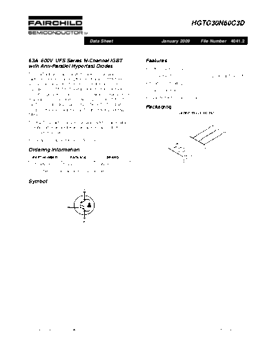 Fairchild Semiconductor hgtg30n60c3d  . Electronic Components Datasheets Active components Transistors Fairchild Semiconductor hgtg30n60c3d.pdf