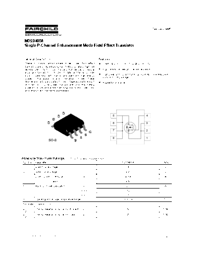 Fairchild Semiconductor nds9400a  . Electronic Components Datasheets Active components Transistors Fairchild Semiconductor nds9400a.pdf