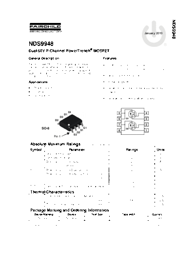 Fairchild Semiconductor nds9948  . Electronic Components Datasheets Active components Transistors Fairchild Semiconductor nds9948.pdf