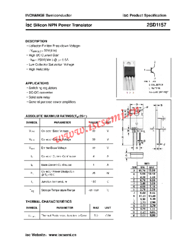 Inchange Semiconductor 2sd1157  . Electronic Components Datasheets Active components Transistors Inchange Semiconductor 2sd1157.pdf