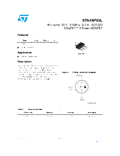 ST stn4nf03l  . Electronic Components Datasheets Active components Transistors ST stn4nf03l.pdf