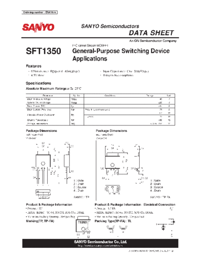 Sanyo sft1350  . Electronic Components Datasheets Active components Transistors Sanyo sft1350.pdf
