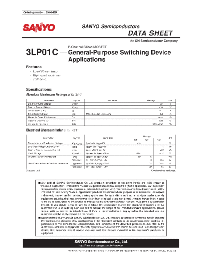Sanyo 3lp01c  . Electronic Components Datasheets Active components Transistors Sanyo 3lp01c.pdf
