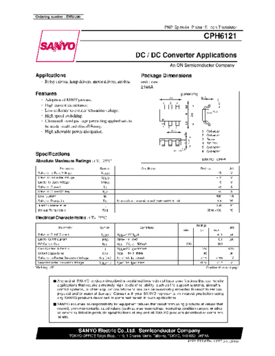 Sanyo cph6121  . Electronic Components Datasheets Active components Transistors Sanyo cph6121.pdf