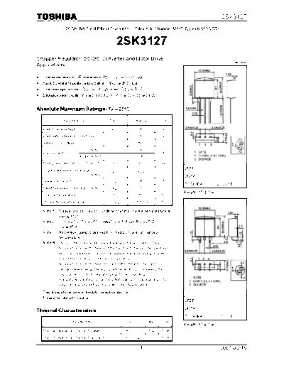 Toshiba 2sk3127  . Electronic Components Datasheets Active components Transistors Toshiba 2sk3127.pdf
