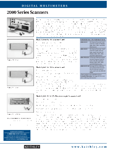 Keithley 360-1,1  Keithley 2001M CDROM Digital Multimeters - Data Acquisition - Switch Systems Product Information CD_Content pdfs data_sheets 360-1,1.pdf