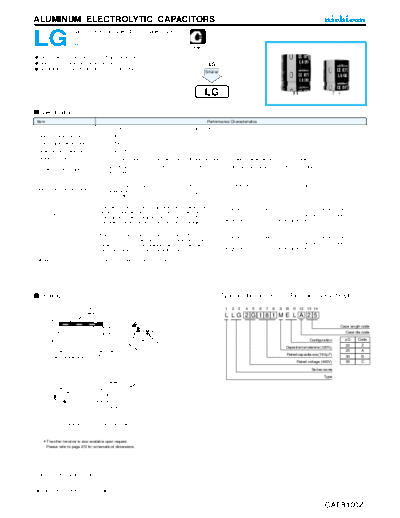 Nichicon e-lg snapin  . Electronic Components Datasheets Passive components capacitors Datasheets Nichicon e-lg_snapin.pdf