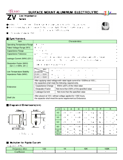 Teapo zv  . Electronic Components Datasheets Passive components capacitors CDD T Teapo zv.pdf