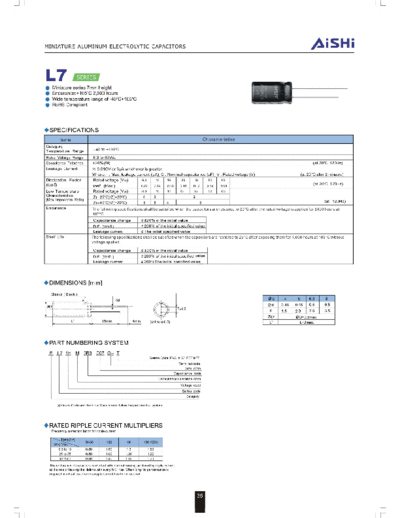 Aishi l7  . Electronic Components Datasheets Passive components capacitors Datasheets A Aishi l7.pdf