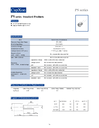 Polymer 2011-PS series  . Electronic Components Datasheets Passive components capacitors Datasheets C Capxon Polymer 2011-PS series.pdf