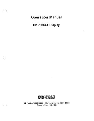 Agilent HP 70004A Operation  Agilent HP 708..B,71600B Series HP 70004A Operation.pdf